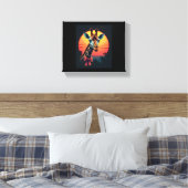 Giraffenek Als Een Achtbaan Ren Fun Retro  Canvas Afdruk (Insitu (Slaapkamer))