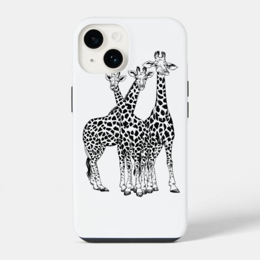 Giraffengezin iPhone Hoesje (Achterkant)