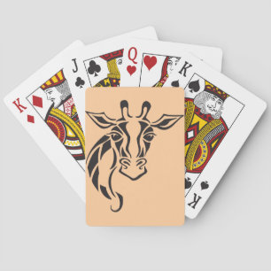 Giraffenhoofd Tattoo Kunst Speelkaarten