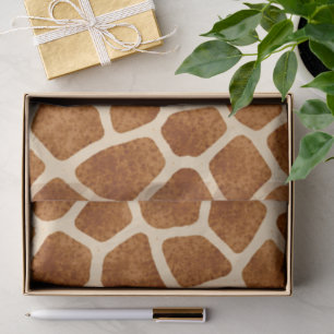 Giraffeprint Bruine Tannige Baby Shower Safari-The Tissuepapier