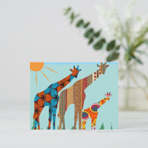 Giraffeprint Feestdagenkaart