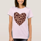 Giraffeprint Hart T-shirt (Voorkant)