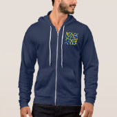 Giraffeprint Navy Geel Hoodie (Voorkant)