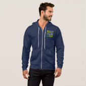 Giraffeprint Navy Geel Hoodie (Voorkant volledig)