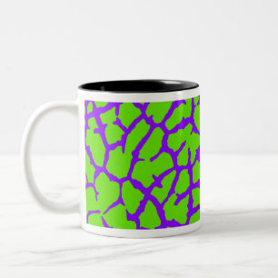 Giraffeprint Paars Groen Tweekleurige Koffiemok