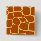 Giraffeprint patroon vierkante button 5,1 cm (Voorkant)