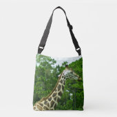 Giraffeprofiel Tussen de Bomen Crossbody Tas (Voorkant)