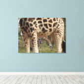 GIRAFFES 4 CANVAS AFDRUK (Insitu (Houten vloer))