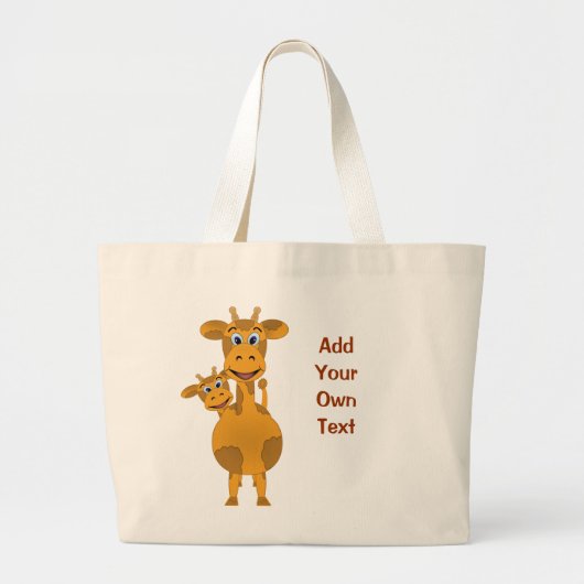 Giraffes aanpassen grote tote bag (Voorkant)