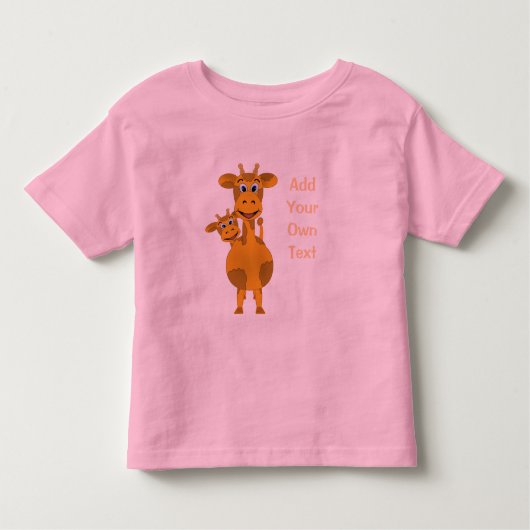 Giraffes aanpassen kinder shirts (Voorkant)