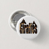 Giraffes Afbeeldingen Logo met Giraffes, Ronde Button 3,2 Cm (Voorkant /achterkant)