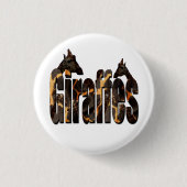 Giraffes Afbeeldingen Logo met Giraffes, Ronde Button 3,2 Cm (Voorkant)