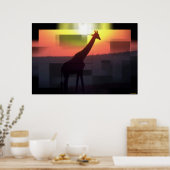 Giraffes afdrukken poster (Keuken)