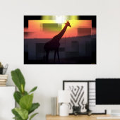 Giraffes afdrukken poster (Thuiskantoor)