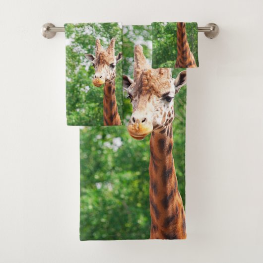 Giraffes badkamerhanddoekset bad handdoek (Insitu)
