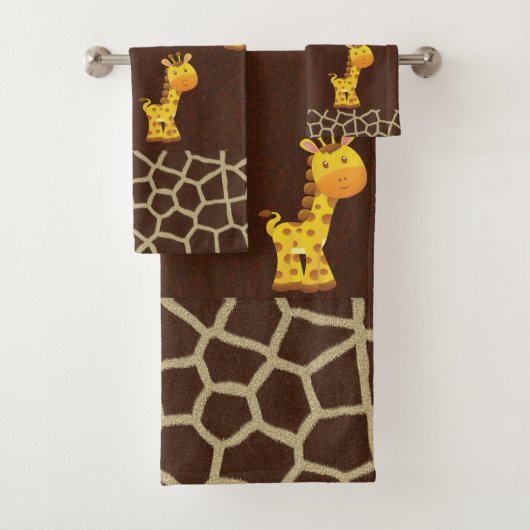 Giraffes badkamerhanddoekset bad handdoek (Insitu)