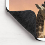 Giraffes begroeten elkaar muismat (Hoek)