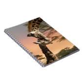 Giraffes begroeten elkaar notitieboek (Rechterzijde)