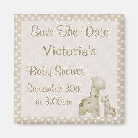 Giraffes Bewaar het Date Neutral Baby shower