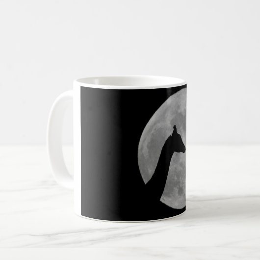 Giraffes bij Fullmoon Night Koffiemok (Voorkant links)