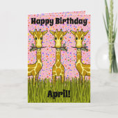 Giraffes Birthday-kaart Kaart (Voorkant)