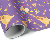 Giraffes - Birthday Party Cute Cadeaupapier (Rol Hoek)