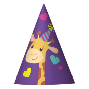 Giraffes - Birthday Party Cute Feesthoedjes