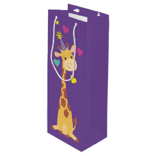 Giraffes - Birthday Party Cute Wijn Cadeautas