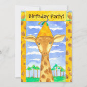 Giraffes - Birthday Party Invitation Kaart (Voorkant)
