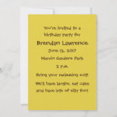 Giraffes - Birthday Party Invitation Kaart (Achterkant)