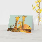 Giraffes Blanco Kaart (Gele Bloem)