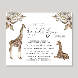 Giraffes Boho Waterverf Baby shower Uitnodiging
