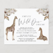 Giraffes Boho Waterverf Baby shower Uitnodiging (Voorkant)