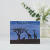 Giraffes Briefkaart (Staand voorkant)