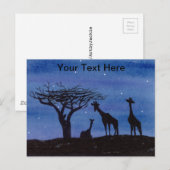 Giraffes Briefkaart (Voorkant / Achterkant)