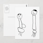 Giraffes Briefkaart (Voorkant / Achterkant)