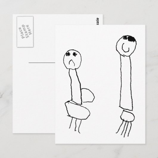 Giraffes Briefkaart (Voorkant / Achterkant)