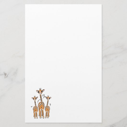Giraffes Briefpapier (Voorkant)