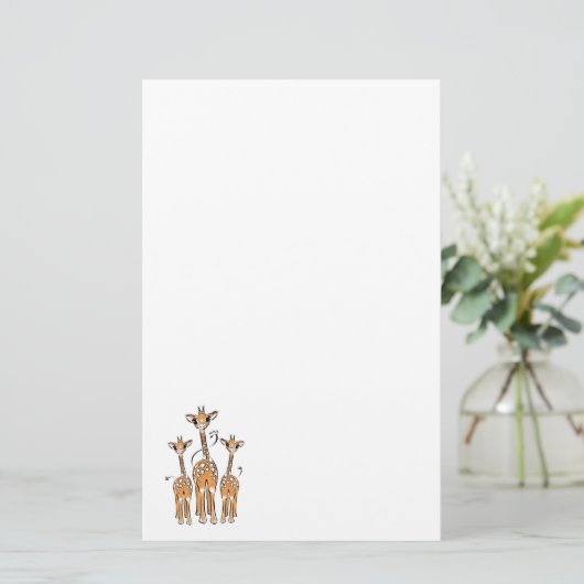Giraffes Briefpapier (Staand voorkant)