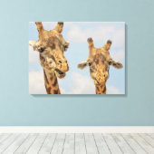 Giraffes Canvas Afdruk (Insitu (Houten vloer))