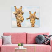 Giraffes Canvas Afdruk (Insitu (Woonkamer))