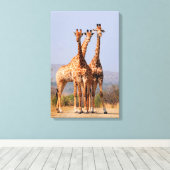 Giraffes Canvas Afdruk (Insitu (Houten vloer))