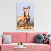 Giraffes Canvas Afdruk (Insitu (Woonkamer))