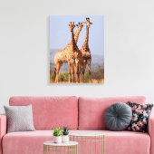 Giraffes Canvas Afdruk (Insitu (Woonkamer))