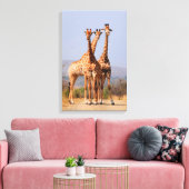 Giraffes Canvas Afdruk (Insitu (Woonkamer))