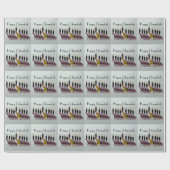 Giraffes Chanukah Menorah Cadeaupapier (Vlak)