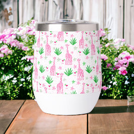 Giraffes Cosmopolitans Pink Preppy