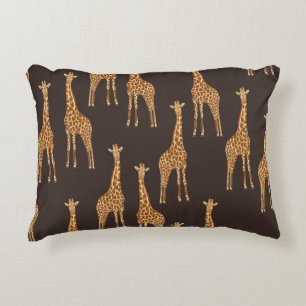 Giraffes Dark: Abstract  naadloos. Accent Kussen