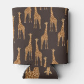 Giraffes Dark: Abstract naadloos. Blikjeskoeler (Achterkant)