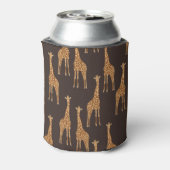 Giraffes Dark: Abstract naadloos. Blikjeskoeler (Blikje Achterkant)